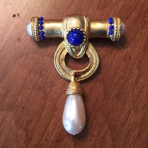 Les Bernard Jewelry - Les Bernard pearl and stone brooch Les Bernard Jewelry - Les Bernard pearl and stone brooch